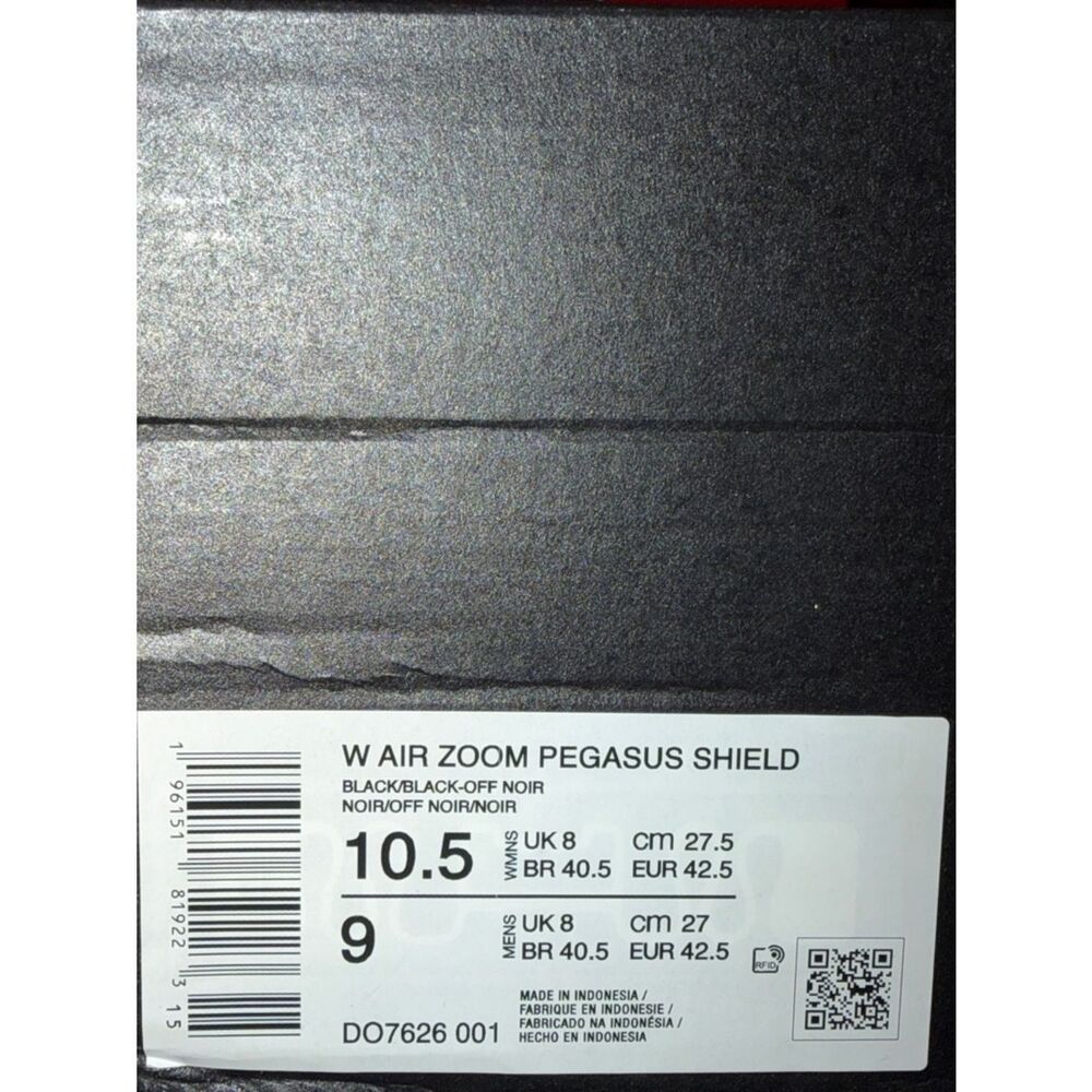 Nike Air Zoom Pegasus Shield Black DO7626-001 Women’s Size 10.5 - Picture 6 of 6